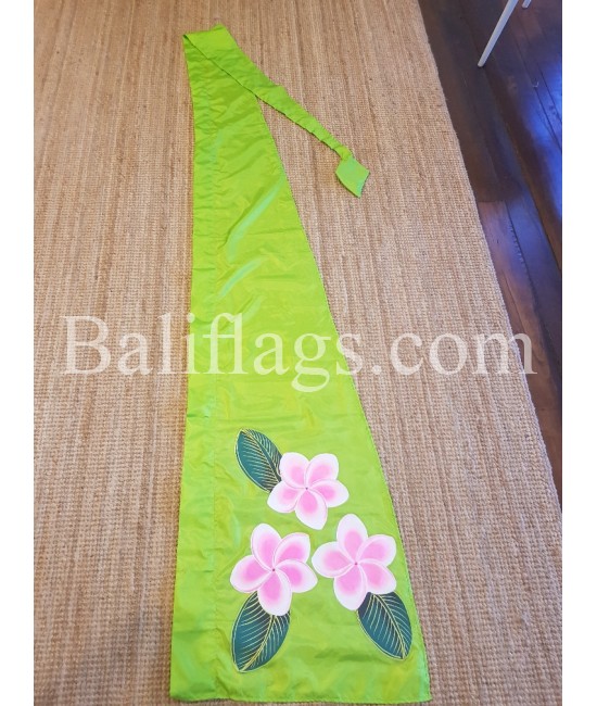 Lime Green Frangipani Flag Lime Green Frangipani Flag
